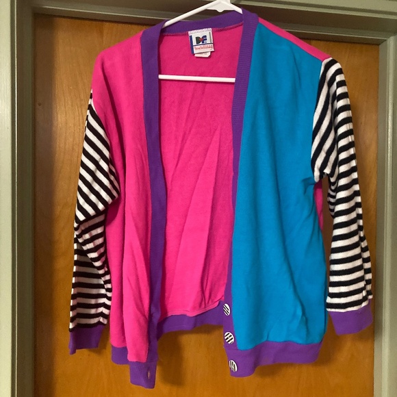 Vintage Girls Diane Von Furstenberg DVF Dress & Cardigan Set Size 14 Made in USA - Picture 3 of 9